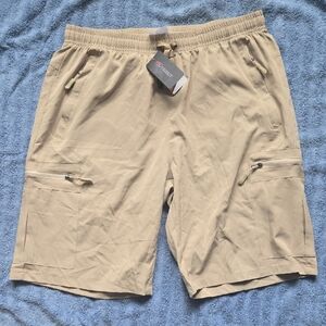 Tan Cargo Shorts with Classic Design